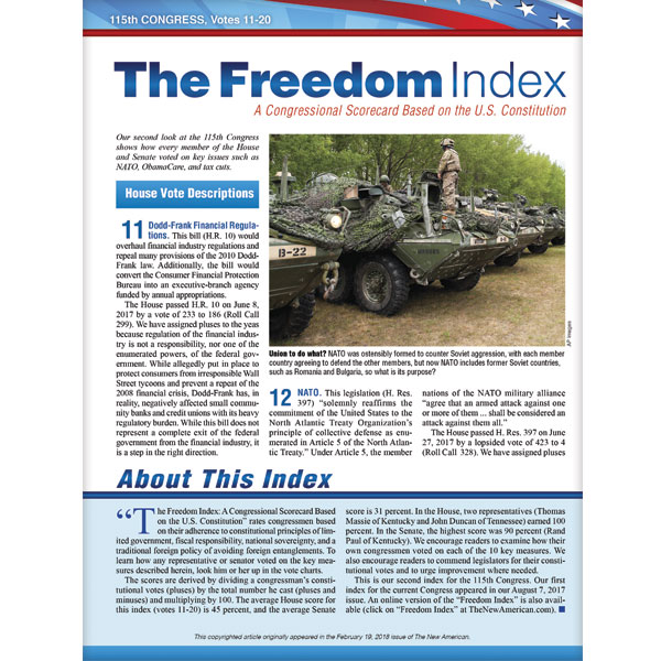 Freedom Index February 2018 reprint