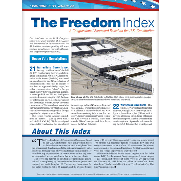 Freedom Index August 2018 reprint