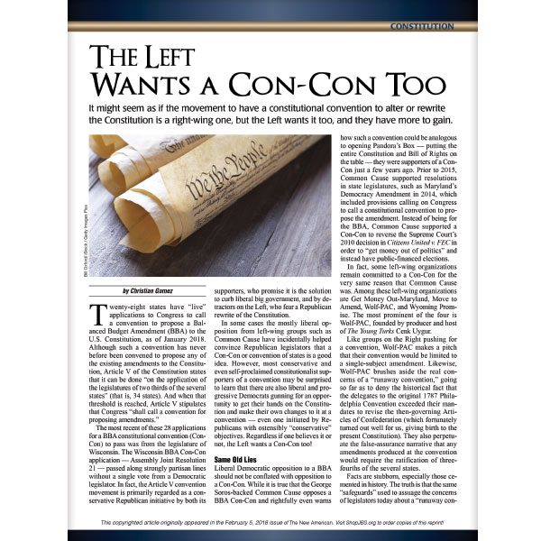 The Left Wants a Con-Con Too reprint