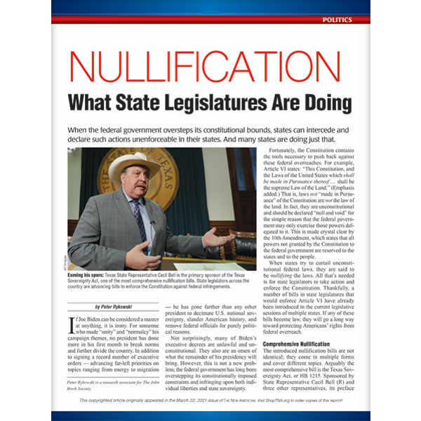 NULLIFICATION: What State Legislatures Are Doing reprint