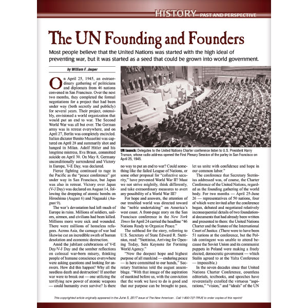The UN Founding and Founders reprint