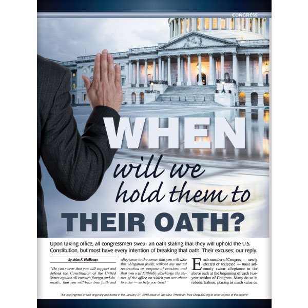 When Will We Hold Them To Their Oath? reprint